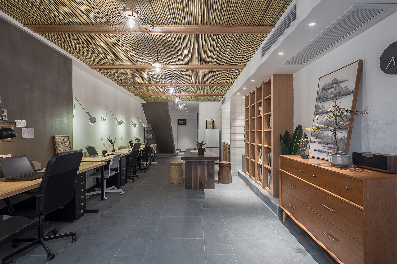 上海辦公室裝修清新風(fēng)格設(shè)計效果圖-第2張圖片-上海古都建筑設(shè)計集團