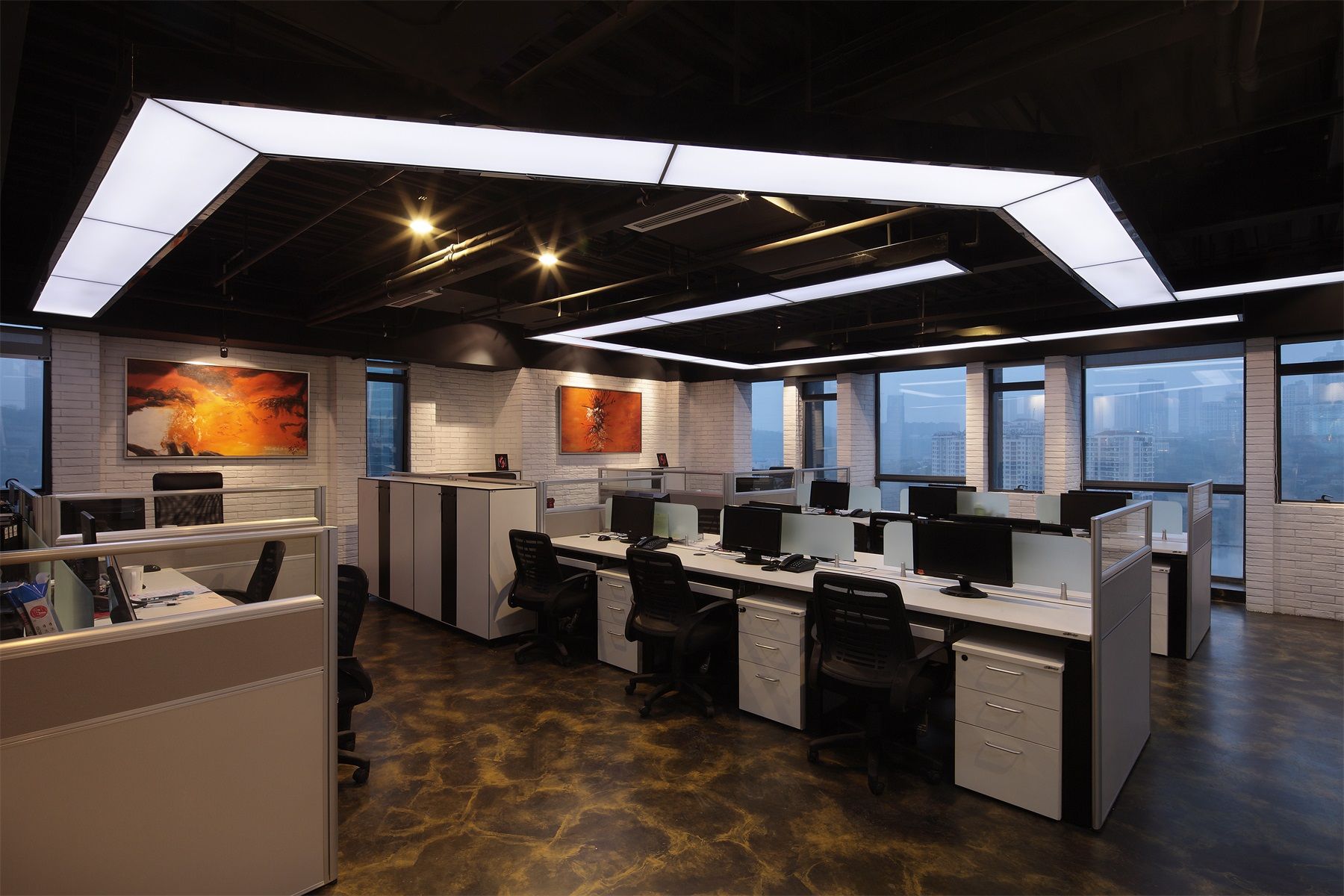 簡約風(fēng)格教育機(jī)構(gòu)辦公室裝修設(shè)計效果圖-第3張圖片-上海古都建筑設(shè)計集團(tuán)