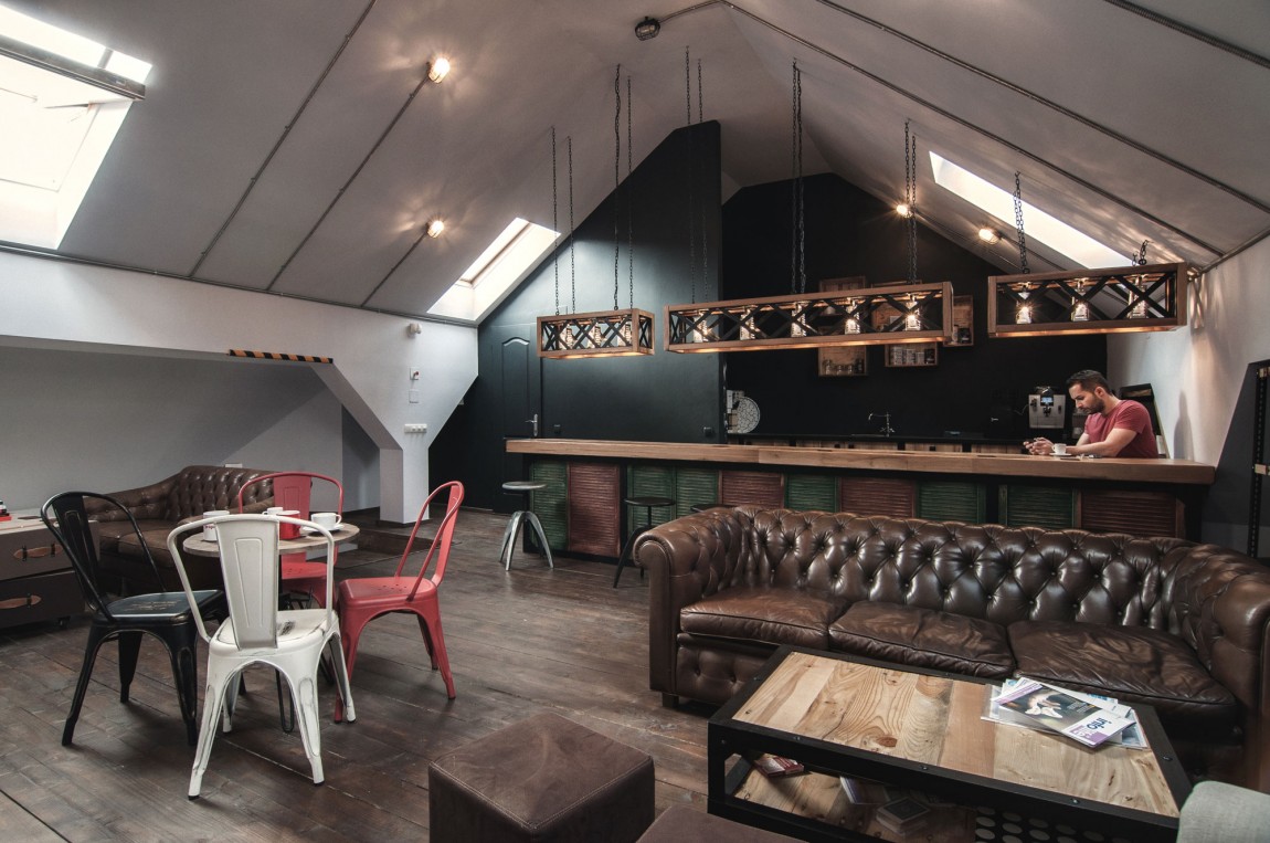浦東新區(qū)120平工業(yè)風(fēng)咖啡廳裝修設(shè)計-第8張圖片-上海古都建筑設(shè)計集團