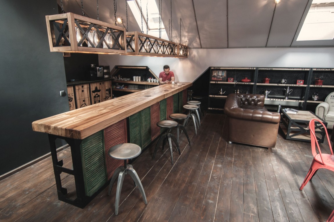 浦東新區(qū)120平工業(yè)風(fēng)咖啡廳裝修設(shè)計-第13張圖片-上海古都建筑設(shè)計集團