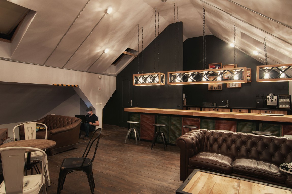浦東新區(qū)120平工業(yè)風(fēng)咖啡廳裝修設(shè)計-第18張圖片-上海古都建筑設(shè)計集團