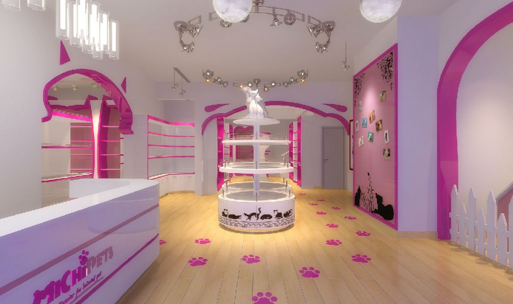 嘉定區(qū)粉色系寵物店裝修設(shè)計(jì)-第1張圖片-上海古都建筑設(shè)計(jì)集團(tuán)