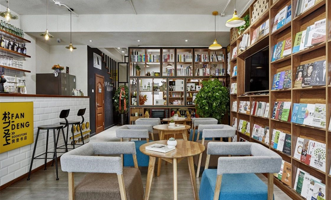 日式清新書店裝修設(shè)計效果圖-第1張圖片-上海古都建筑設(shè)計集團(tuán)