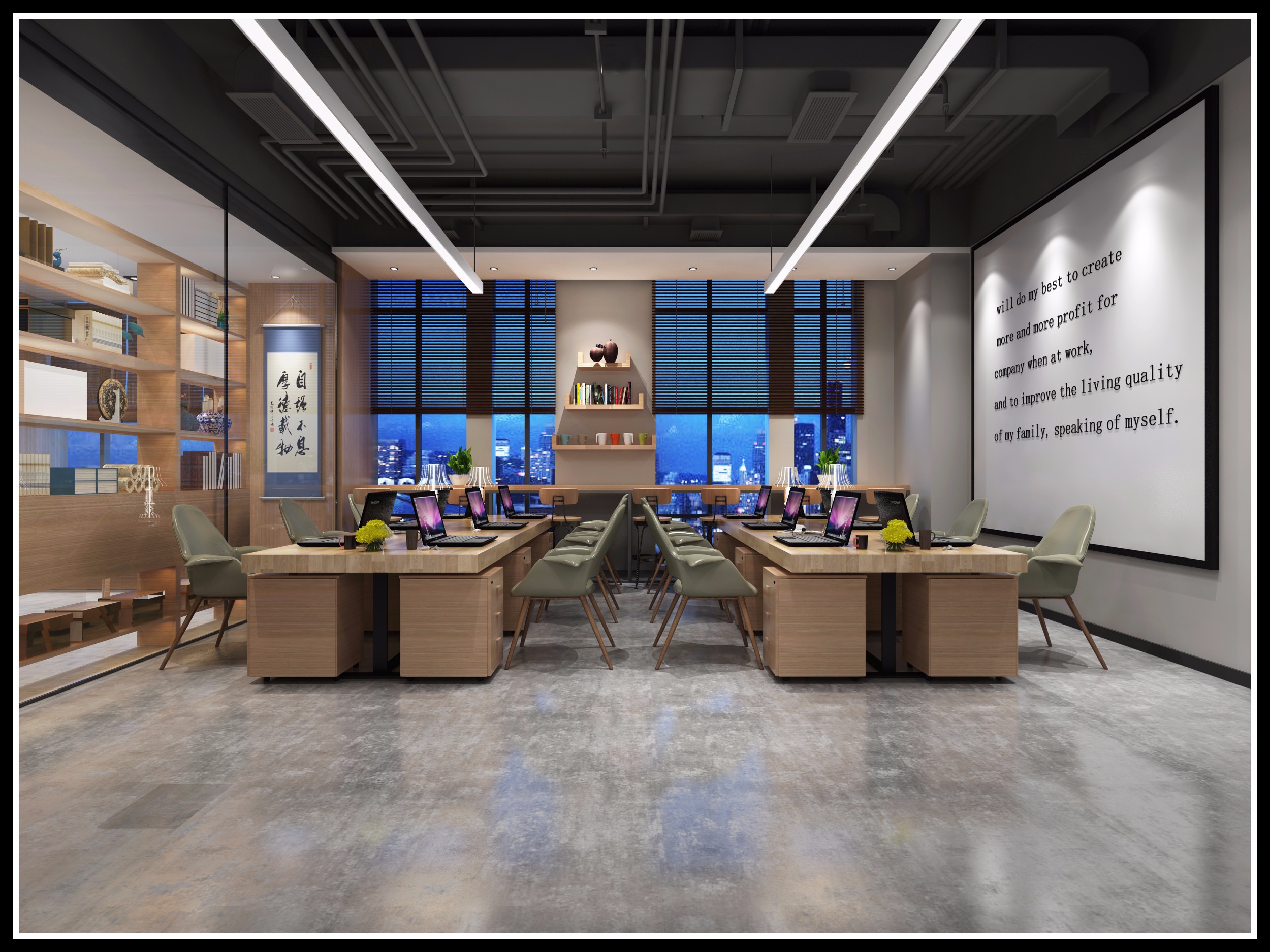 浦東新區(qū)奢華工業(yè)風辦公室裝修設(shè)計-第1張圖片-上海古都建筑設(shè)計集團