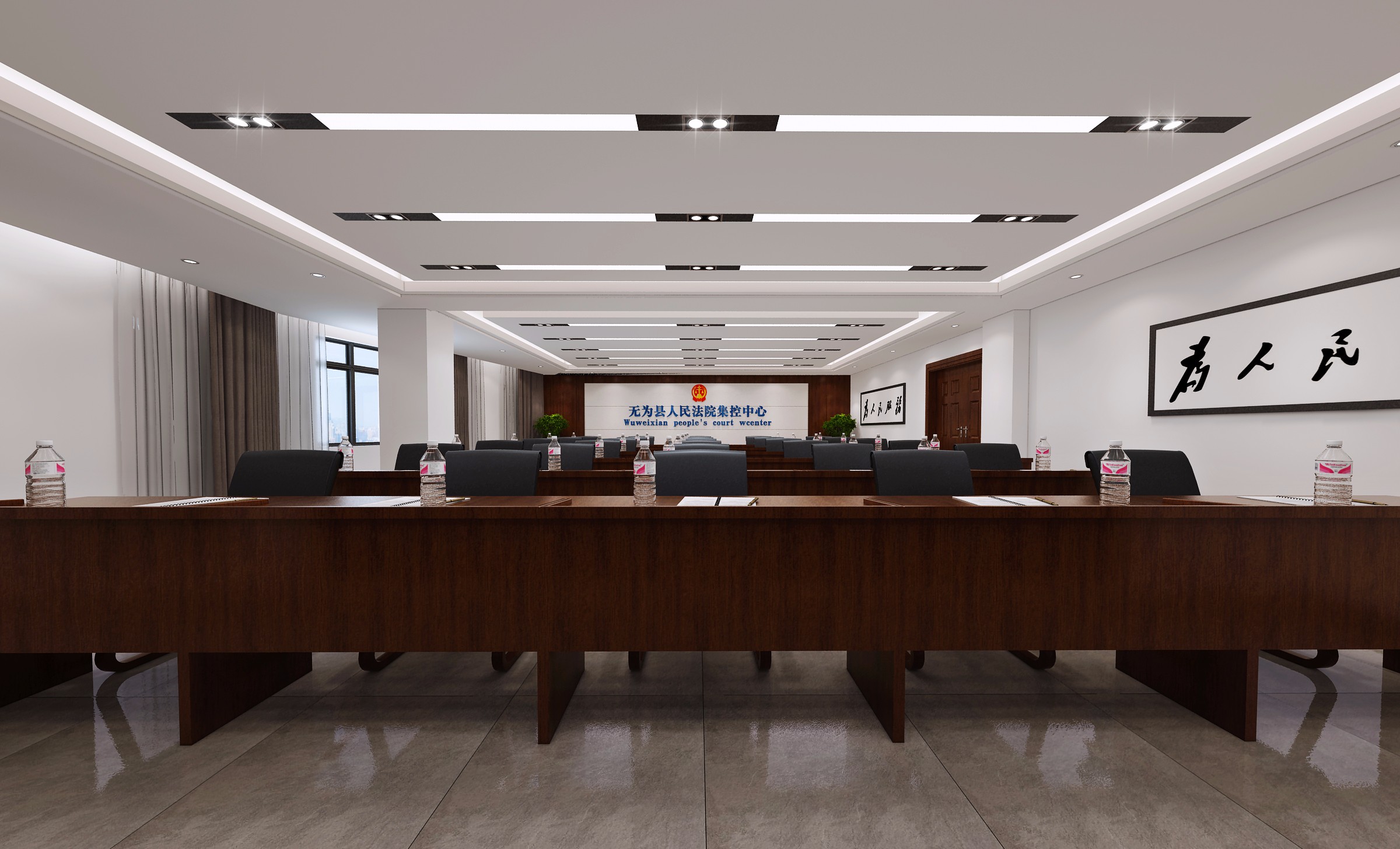 寬闊會議室裝修設(shè)計(jì)-第1張圖片-上海古都建筑設(shè)計(jì)集團(tuán)