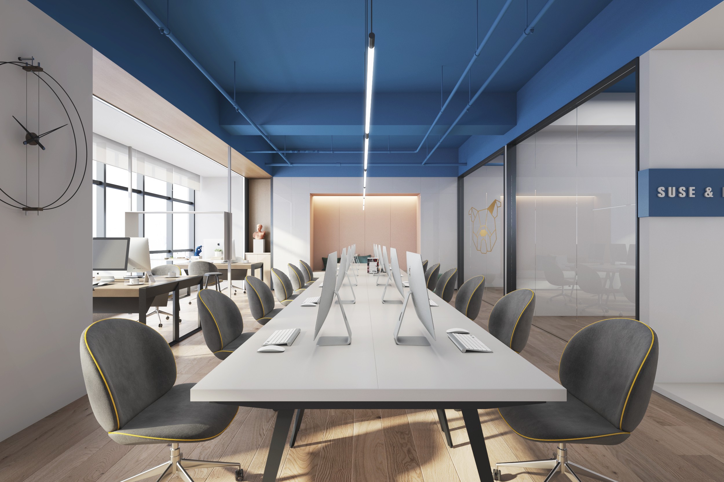 素色風格辦公室裝修設計-第1張圖片-上海古都建筑設計集團