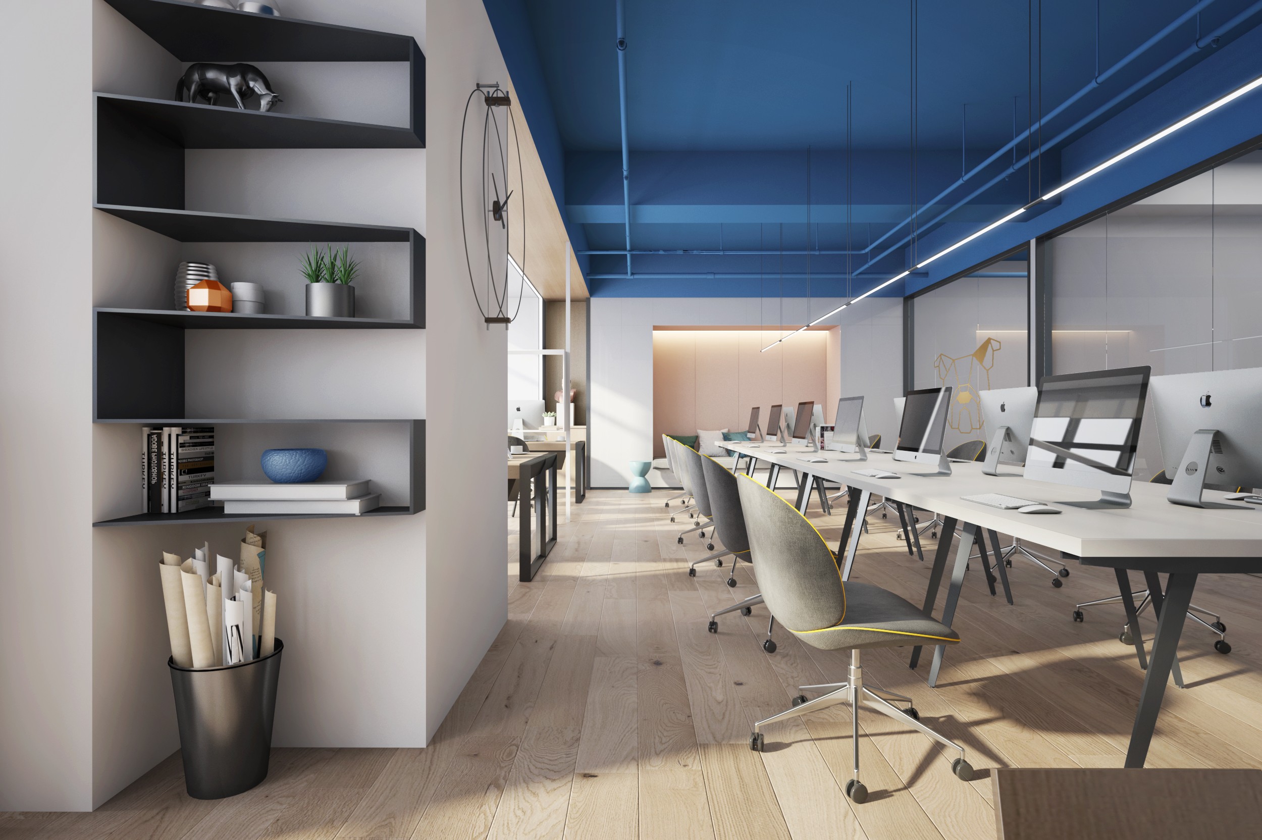 素色風格辦公室裝修設計-第3張圖片-上海古都建筑設計集團