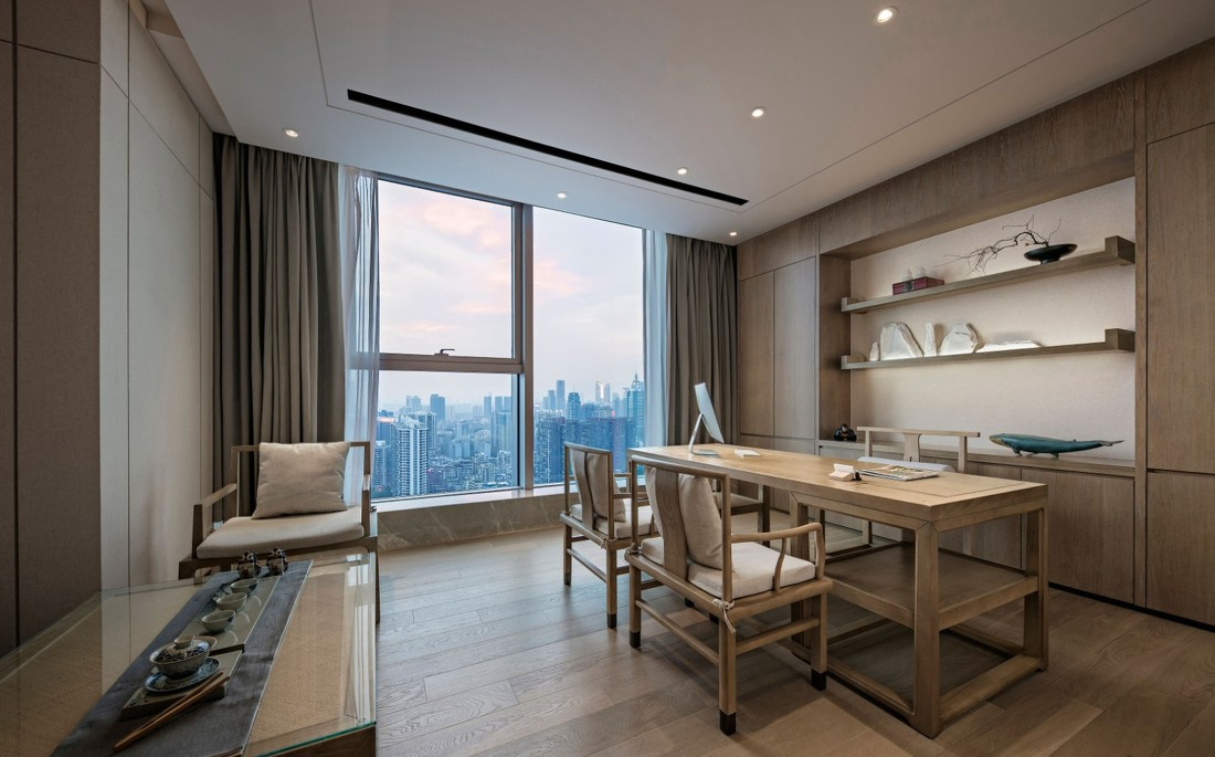 木質(zhì)時尚風格辦公室裝修設計-第2張圖片-上海古都建筑設計集團